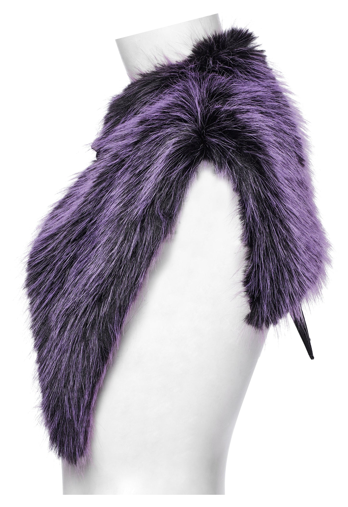 Punk Rave Lilith Gradient Devil Fur Shawl In Violet