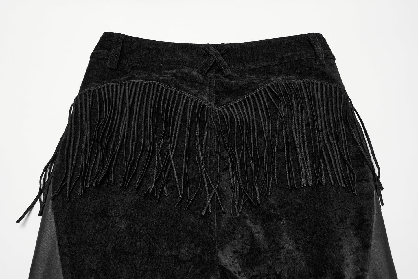 Punk Rave Morrigan Wasteland Tassel Flare Goth Pants In Black