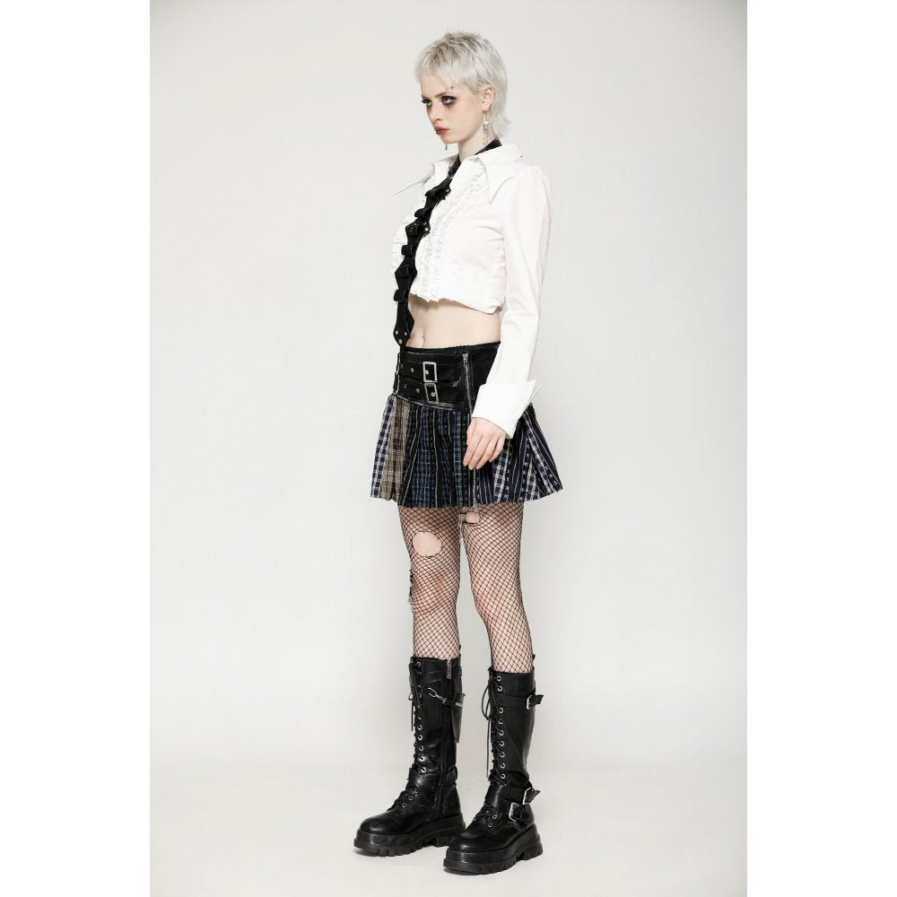 Dark in Love Kaia Skeleton Punk Leather Bow Tie