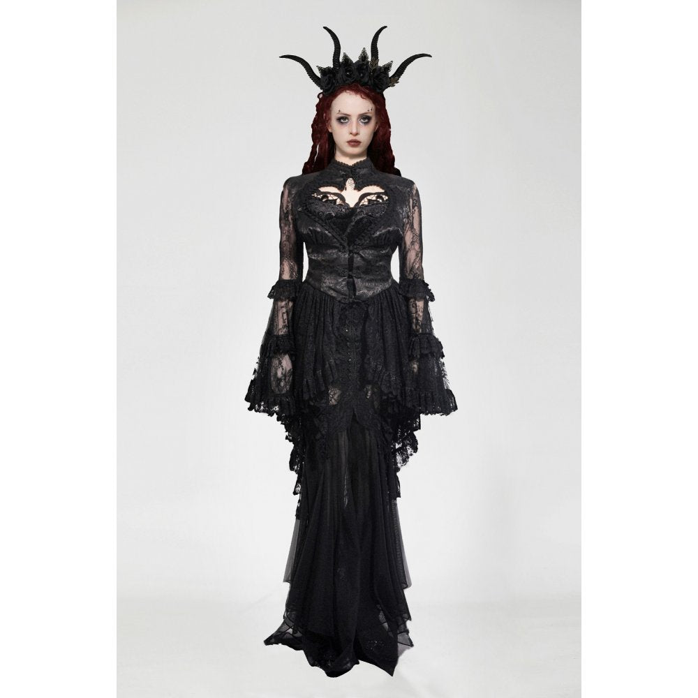 Dark in Love Odessa Gothic Classic Heart-Shaped Hollow-Out Tailcoat