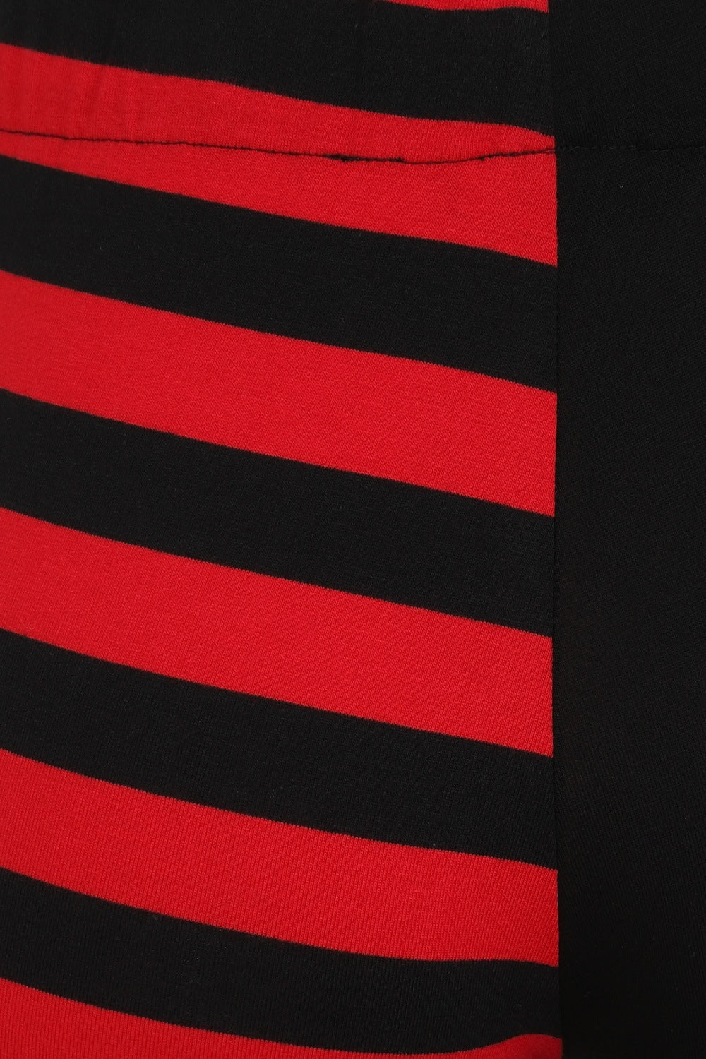 Banned Half Black Half Stripes Leggings - Red