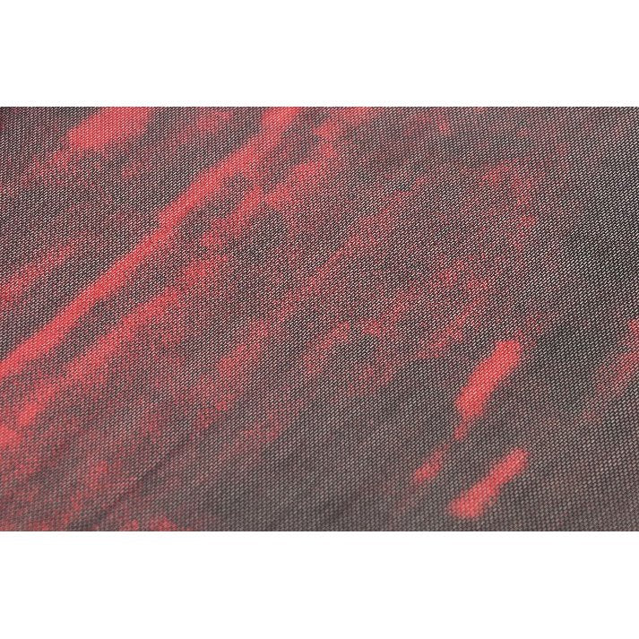 Dark in Love Carson Black and Red Tie-Dye Mesh Versatile Basic Top