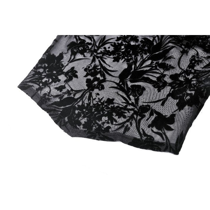 Dark in Love Bluebell Goth Off-Shoulder Velvet Lace Top