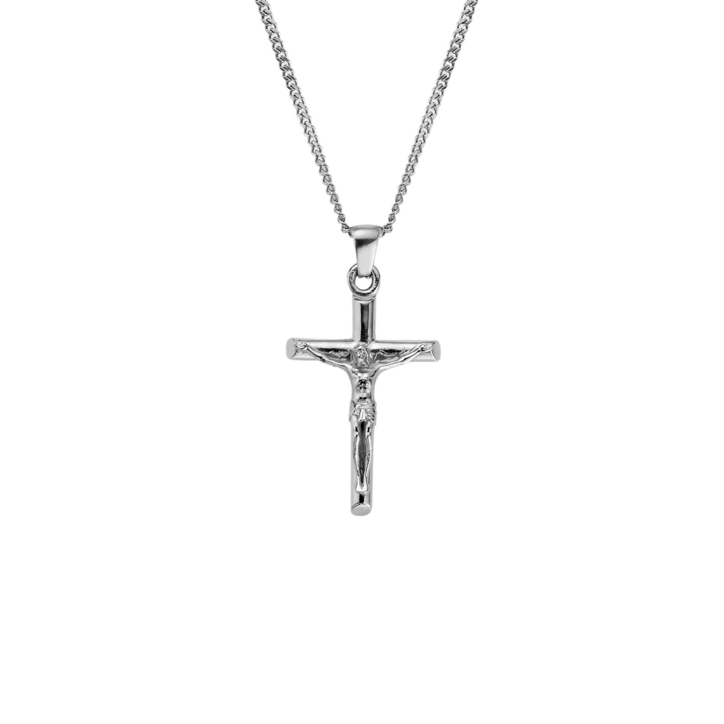 Slim Crucifix Pendant (Silver)