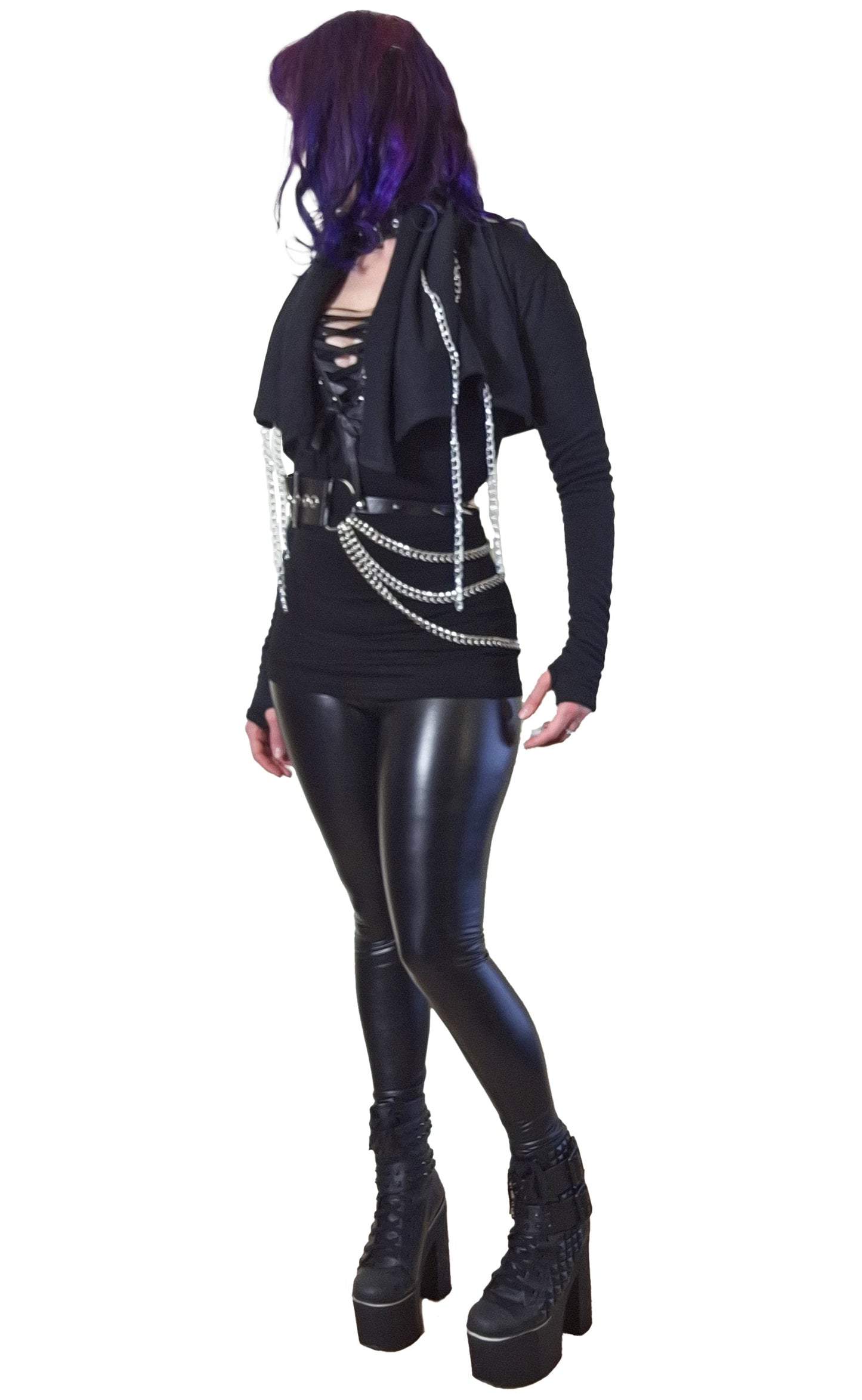 Necessary Evil Andarta Longsleeve Waterfall Bolero with Chains - Size 8 Left Only!