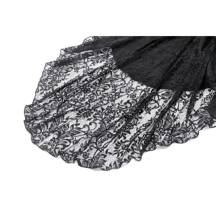 Dark in Love Gem Gothic Vine Lace Tail Dress