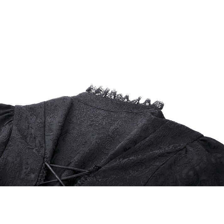 Dark in Love Felicity Gothic Lacey Zip Up Tailcoat Shirt