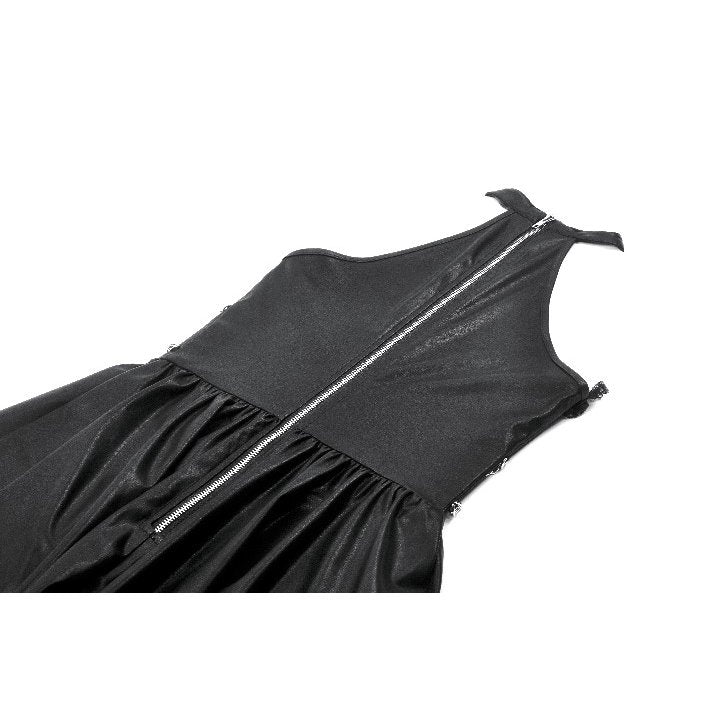 Dark in Love Valentina Red Velvet Mesh Panel Goth Dress