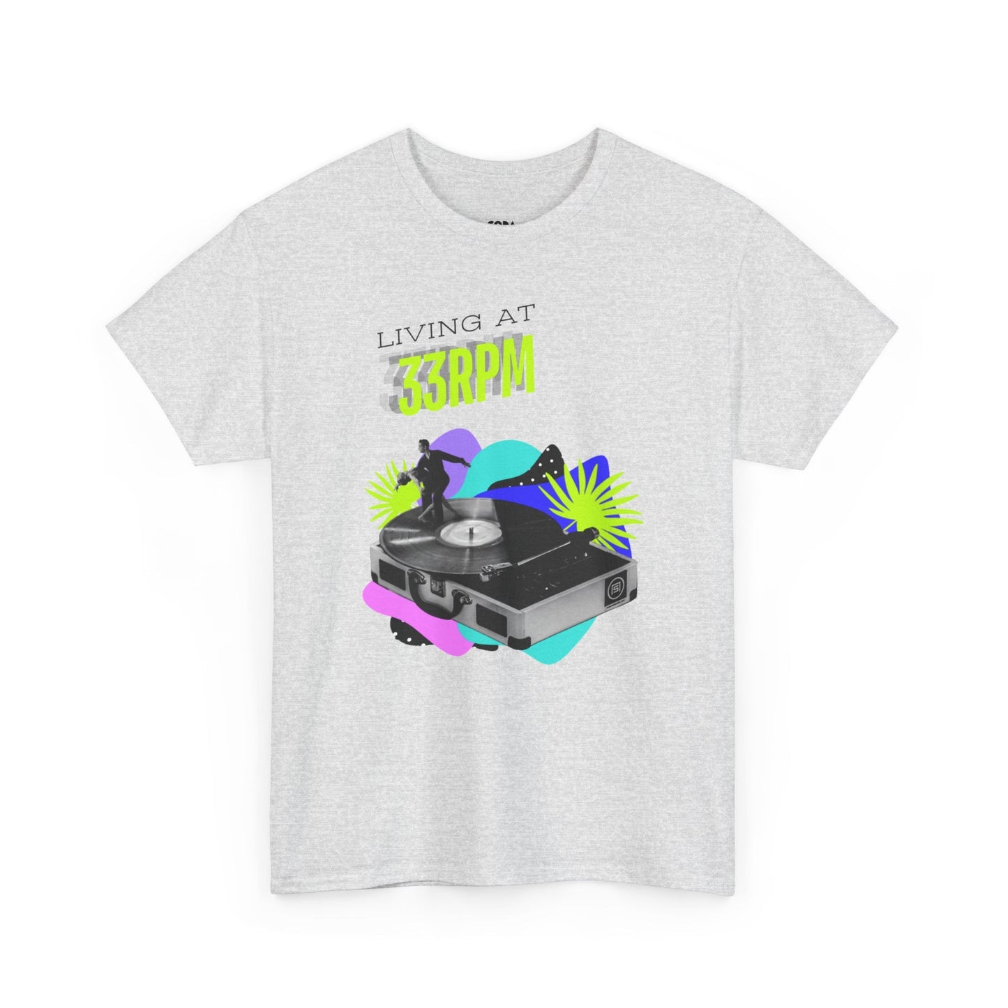 'Living at 33rpm' Flouro Men's T-Shirt