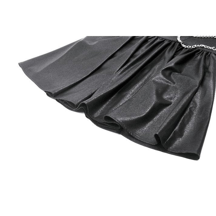 Dark in Love Valentina Red Velvet Mesh Panel Goth Dress