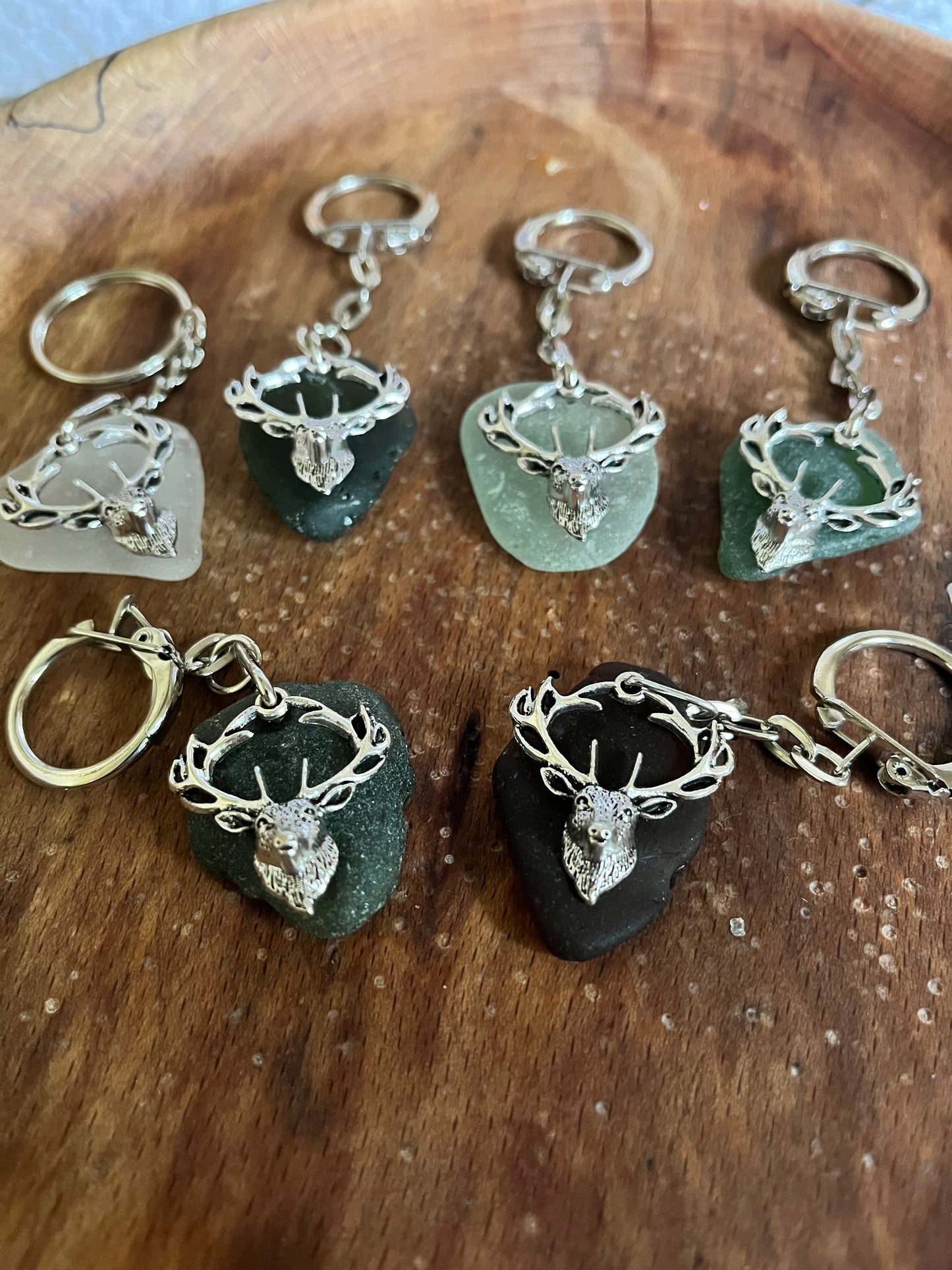Stag Seaglass Keyrings