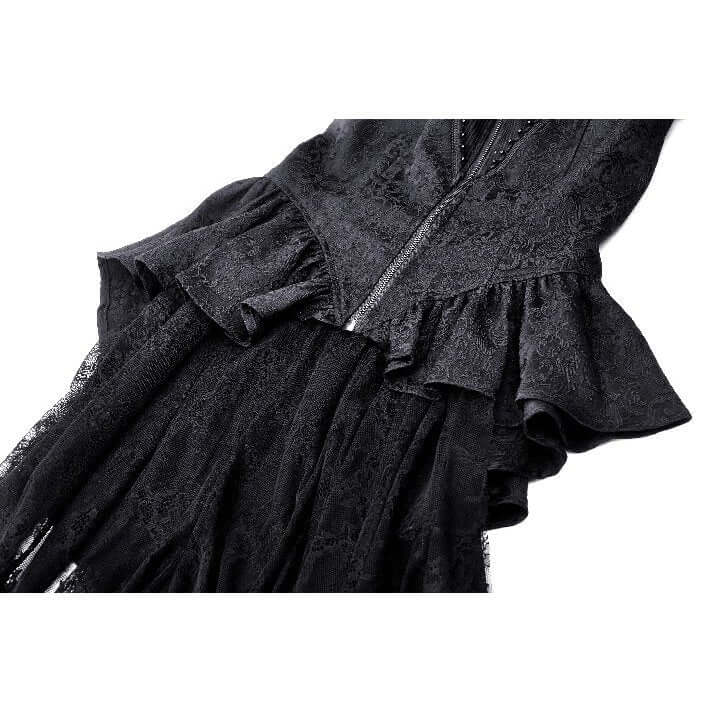 Dark in Love Felicity Gothic Lacey Zip Up Tailcoat Shirt