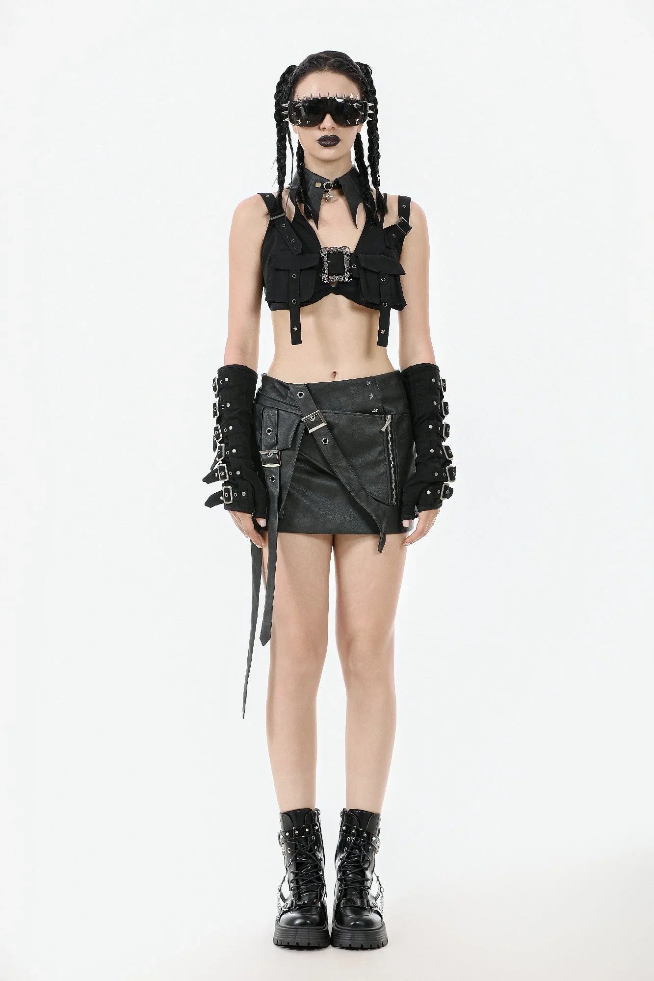 Dark in Love Belladonna Batwing Star Charm Collar