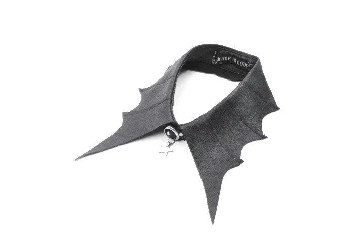Dark in Love Belladonna Batwing Star Charm Collar