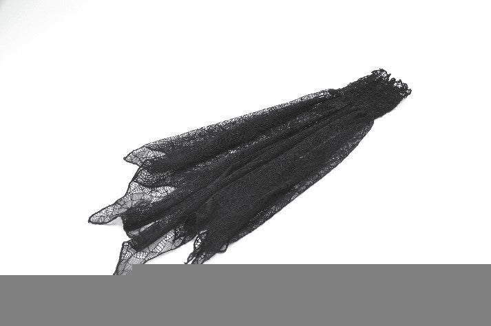 Dark in Love Seraphine Black Lace Ruffle Arm Sleeves