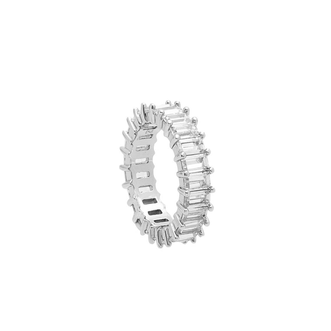 Diamond Baguette Ring (Silver)