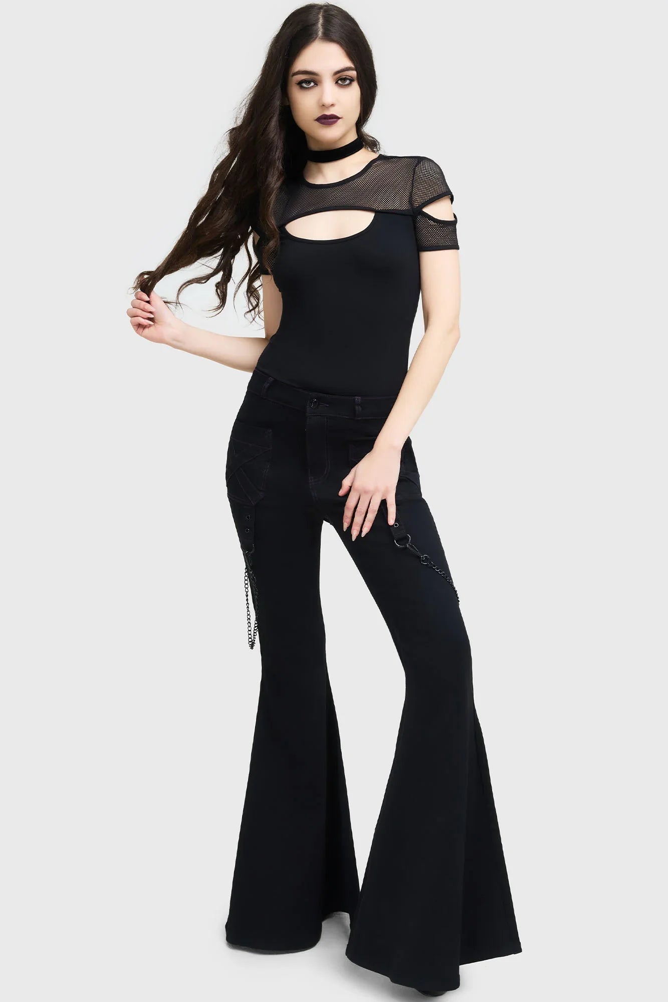 Killstar Beliala Fit & Flare Trousers