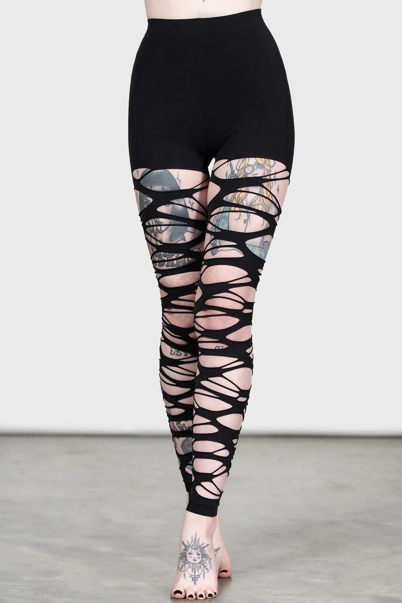 Killstar Carved Up Slash Tights