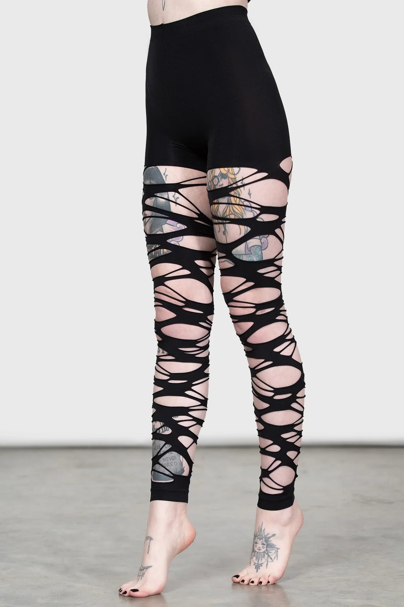 Killstar Carved Up Slash Tights