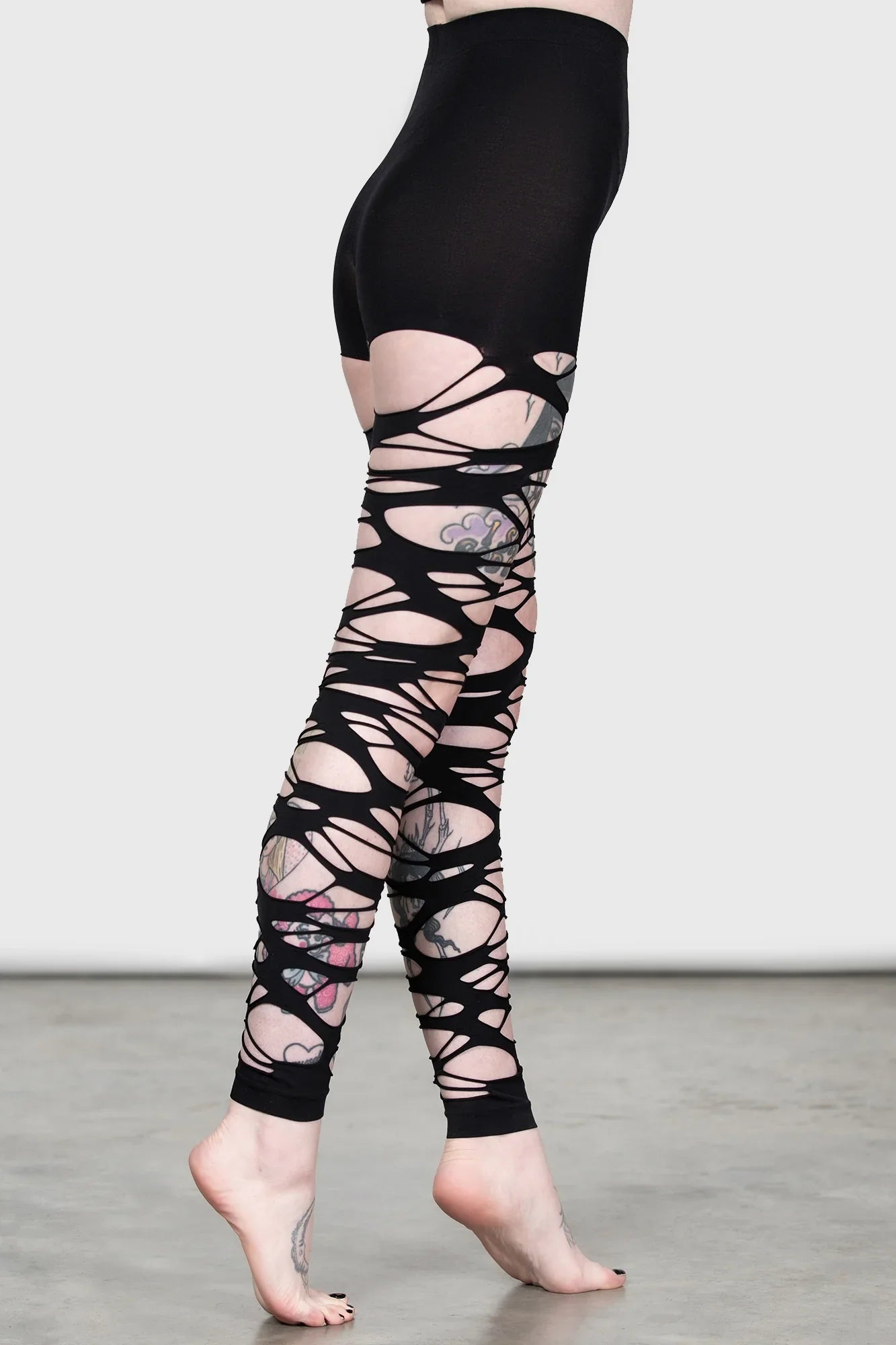 Killstar Carved Up Slash Tights