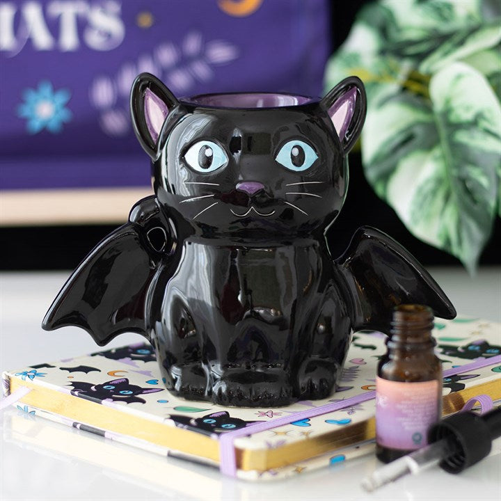 Cute and Creepy Bat Cat Oil Burner and Wax Warmer Sold by Funny Store