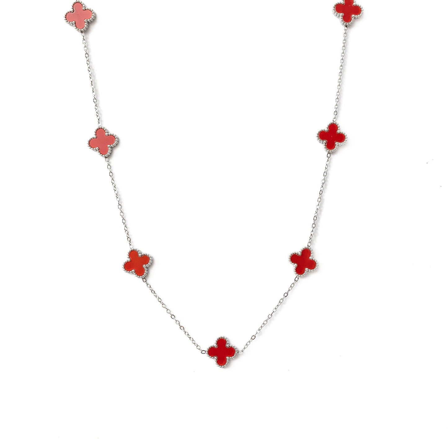 Clover Set (Silver/Red)