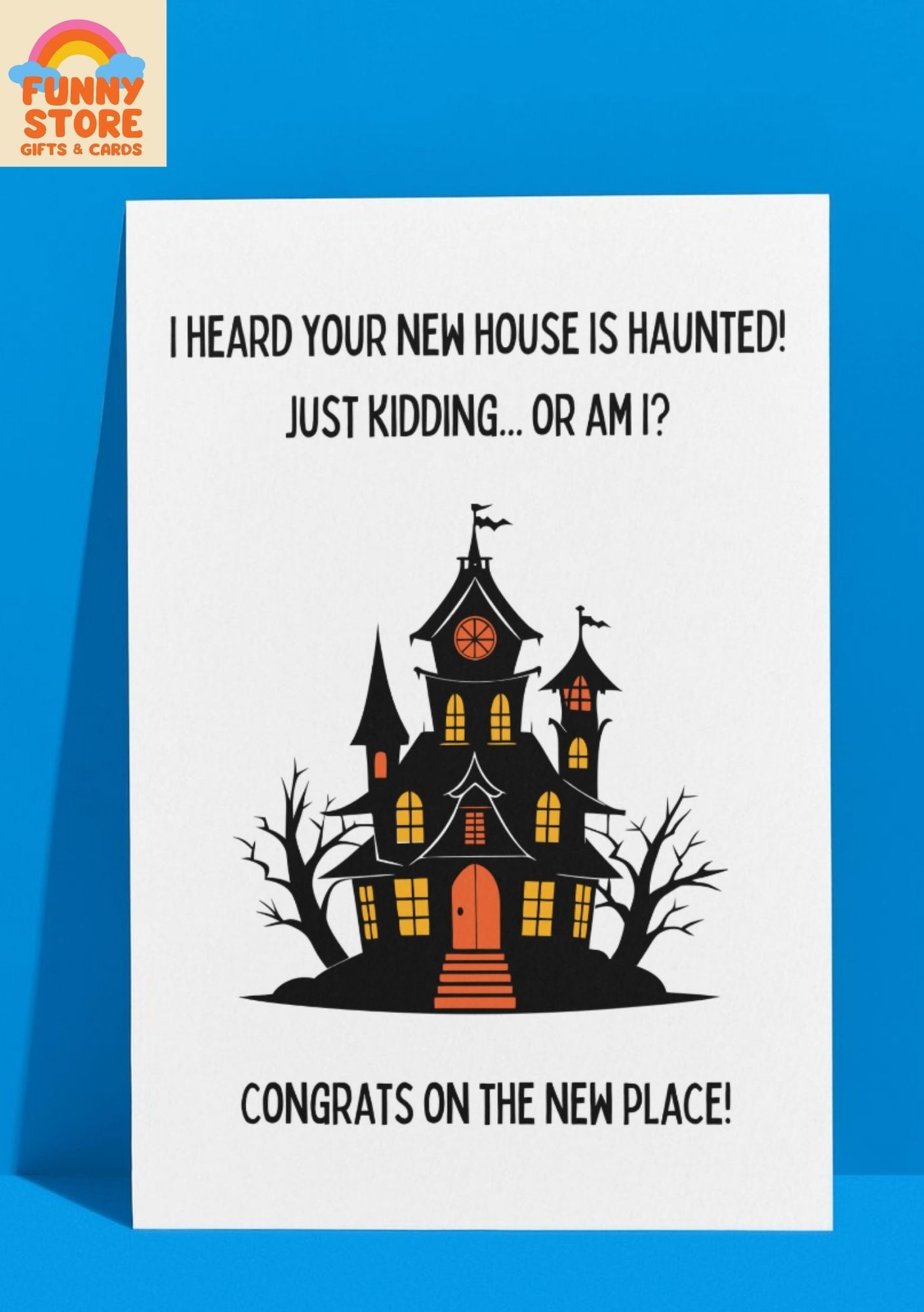 Haunted House New House Greeting Card Sold by Funny Store