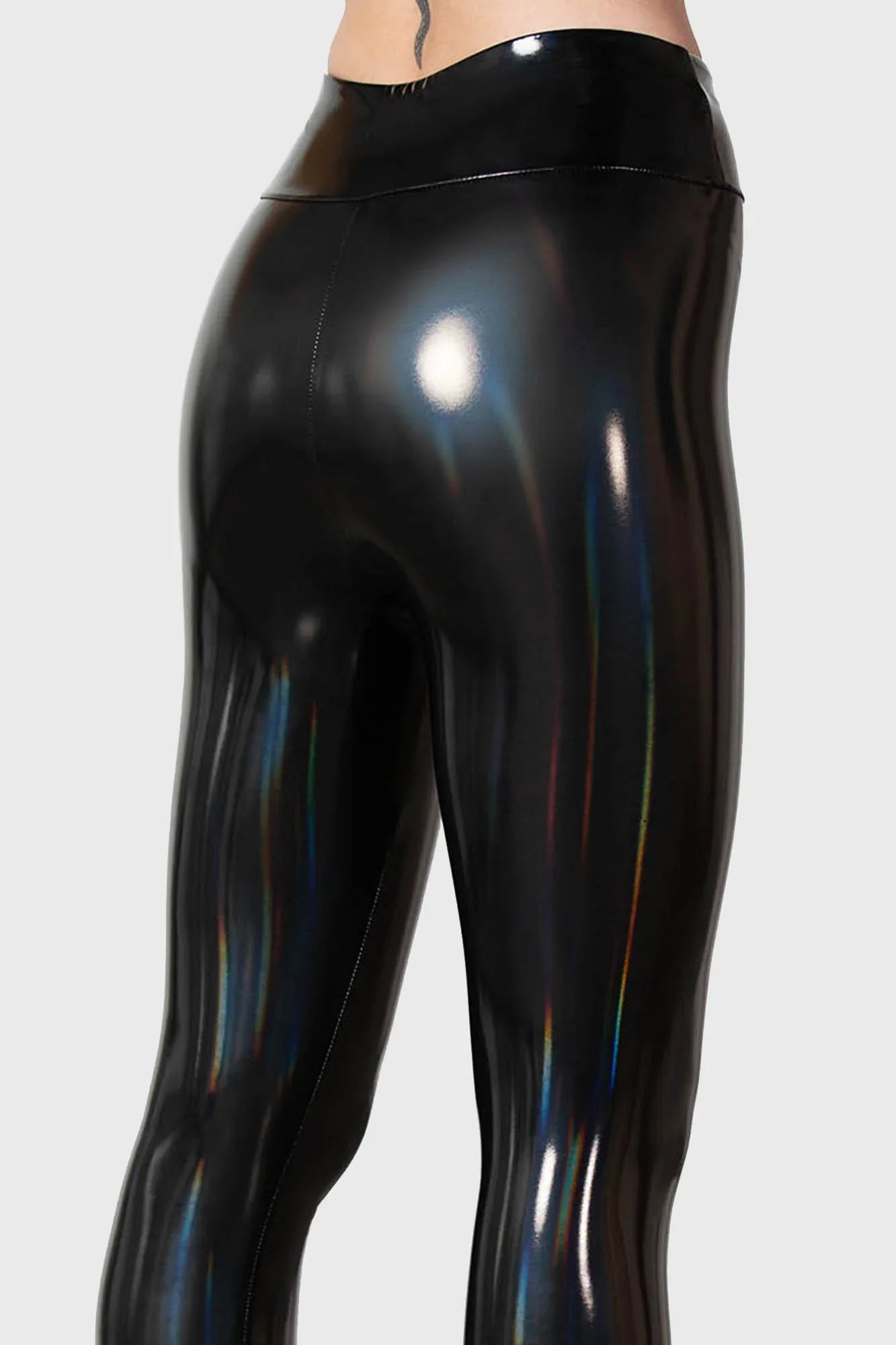 Killstar Darkwaves & Raves Hi-Shine PU Leggings