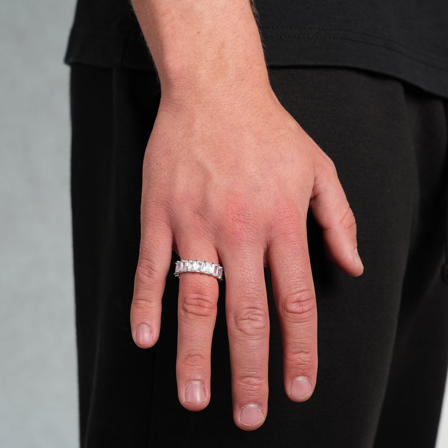 Diamond Baguette Ring (Silver)