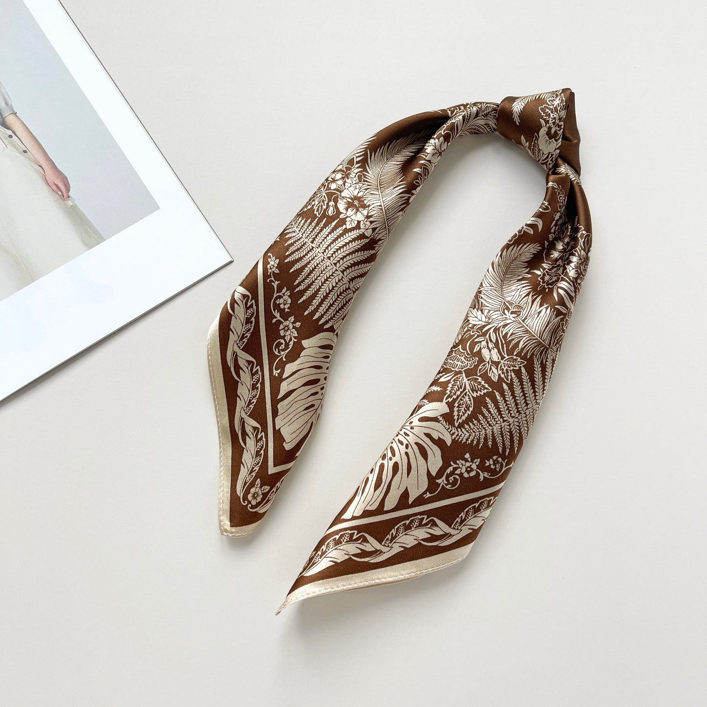 Fern Fantasy Silk Scarf - 53cm Women's Bandana