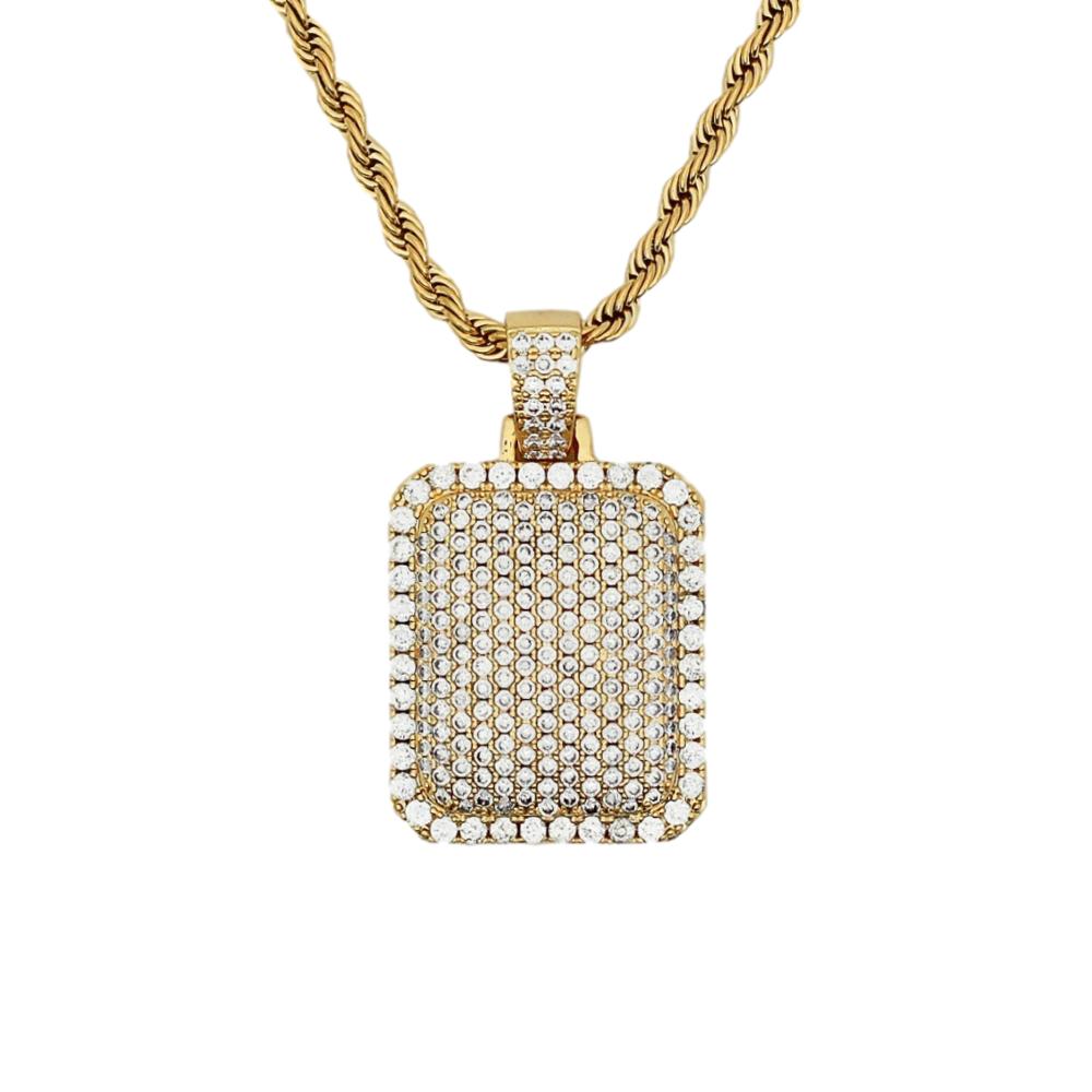 Iced Cube Pendant (Gold)