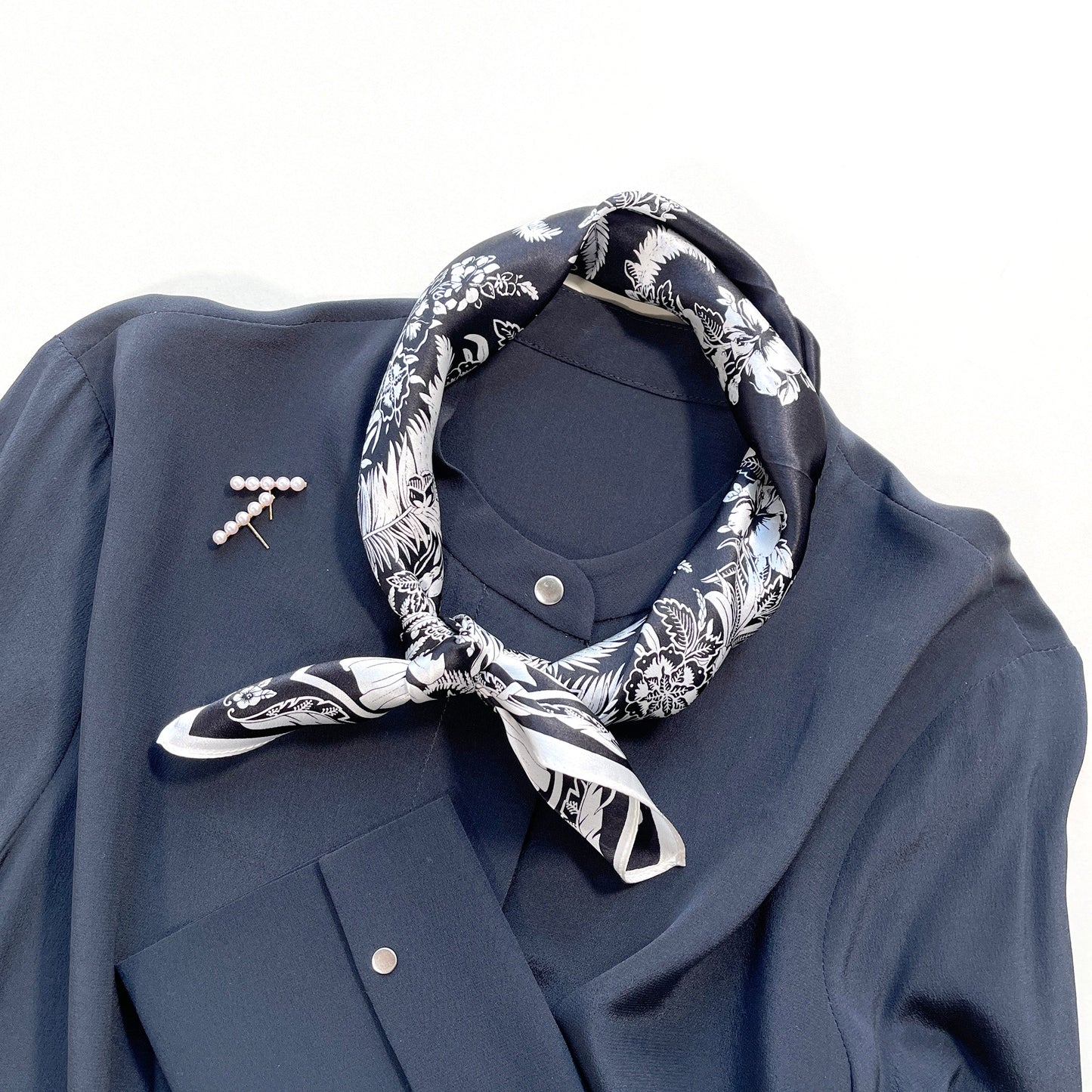 Fern Fantasy Silk Scarf - 53cm Women's Bandana