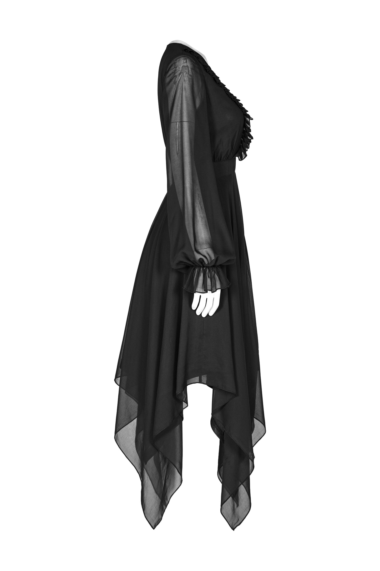 Punk Rave Angelina Chiffon Long Sleeve Handkerchief Dress