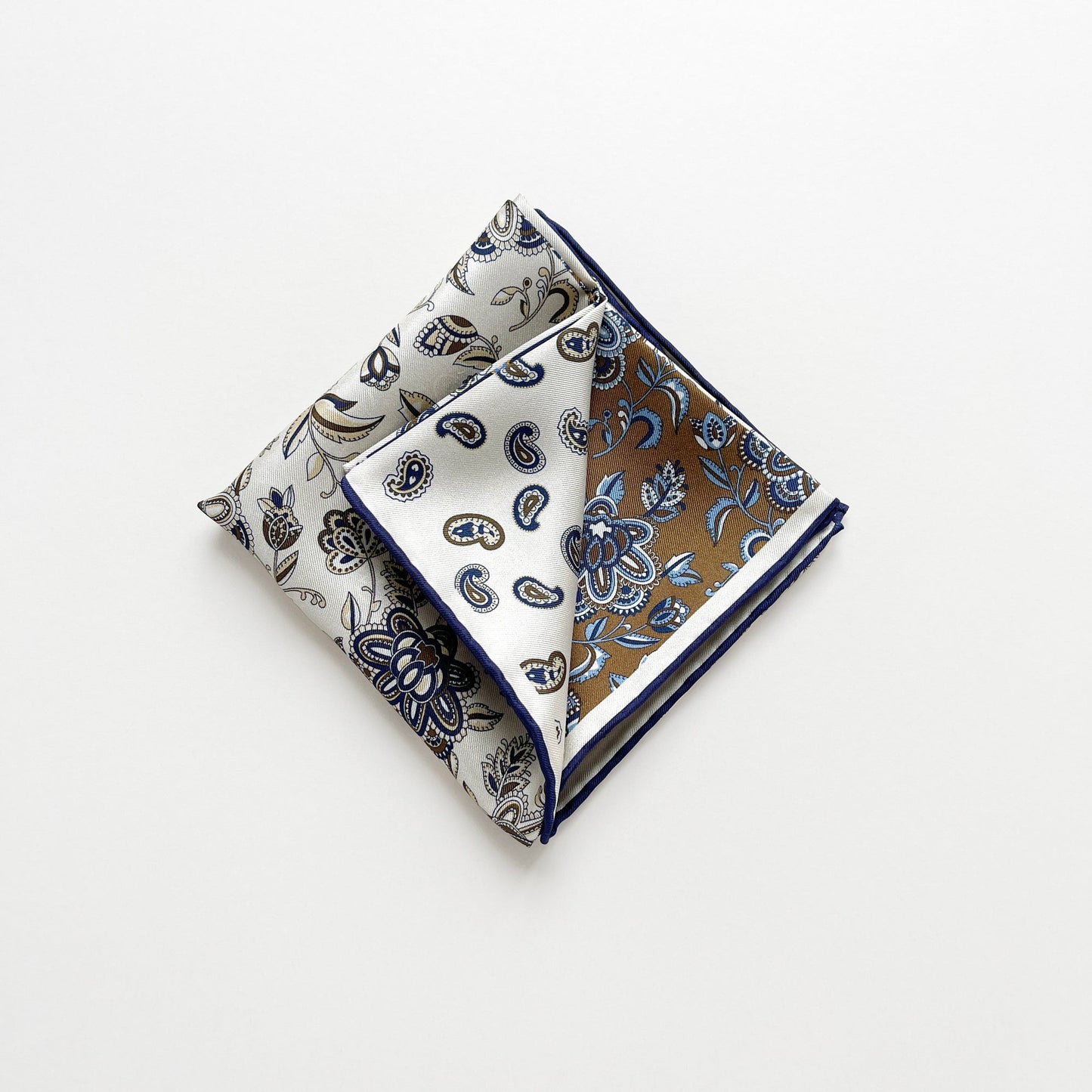 Heritage Patchwork Silk Square Scarf Neckerchief – 53cm for Men