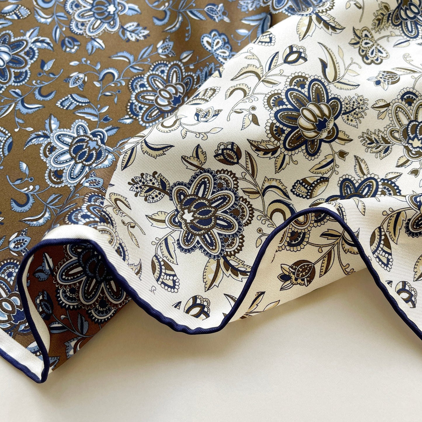Heritage Patchwork Silk Square Scarf Neckerchief – 53cm for Men