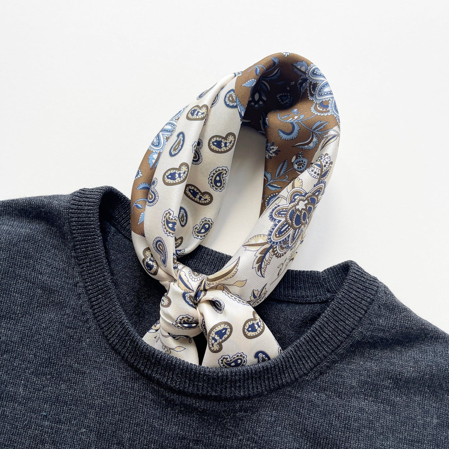 Heritage Patchwork Silk Square Scarf Neckerchief – 53cm for Men