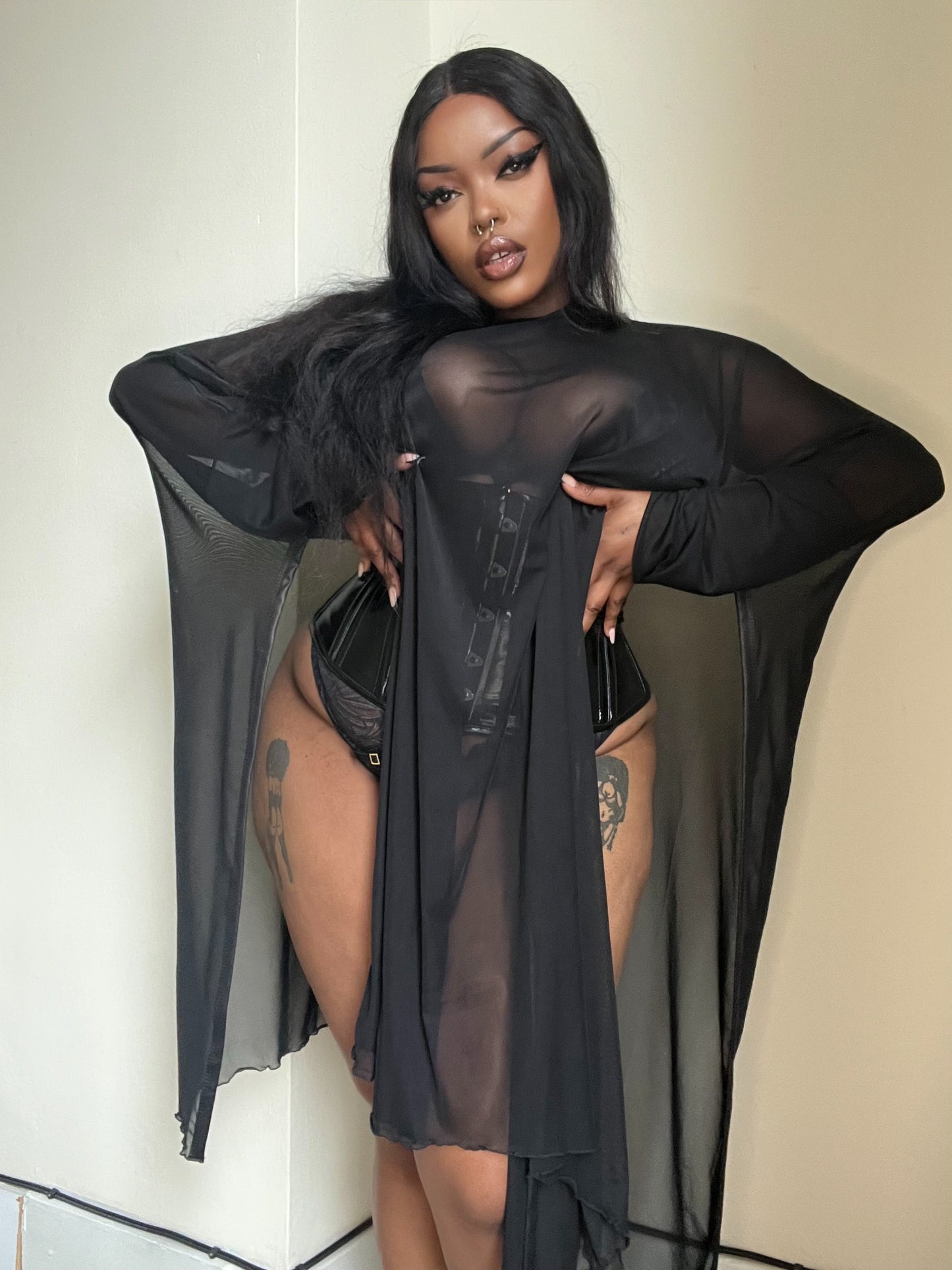 Necessary Evil Anahita Mesh Layer Dress