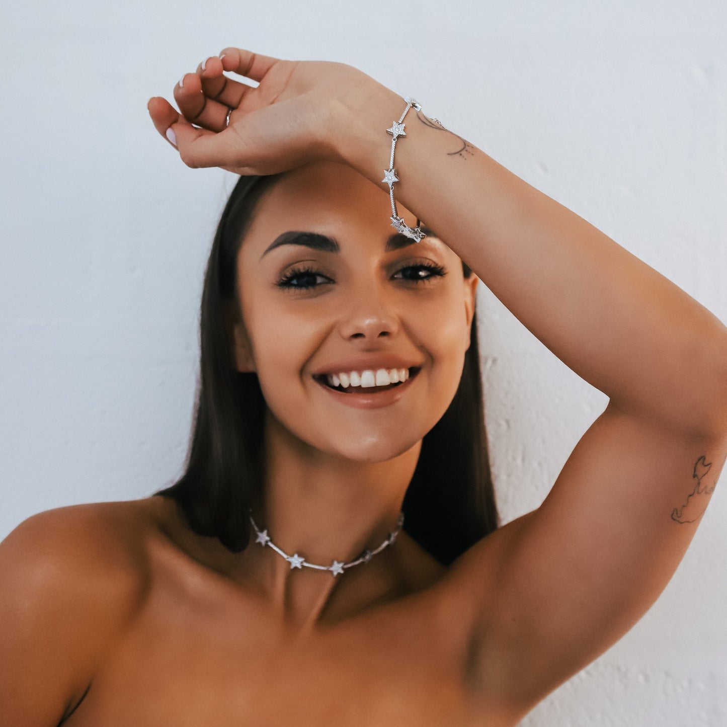 Etta Sparkling Star Bracelet | Silver Plated