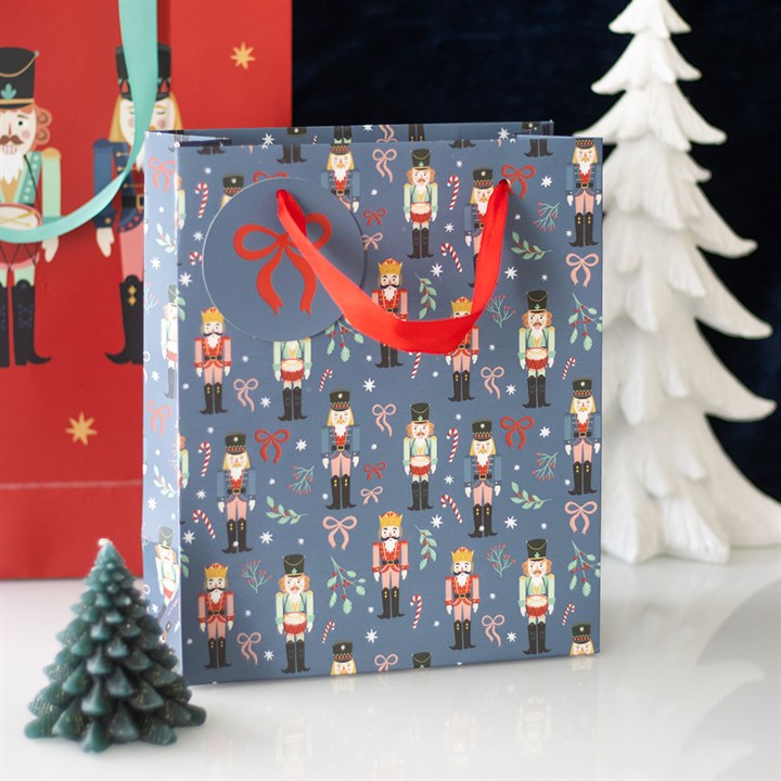 23cm Blue Nutcracker Print Gift Bag Sold by Funny Store