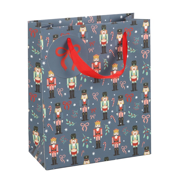 23cm Blue Nutcracker Print Gift Bag Sold by Funny Store