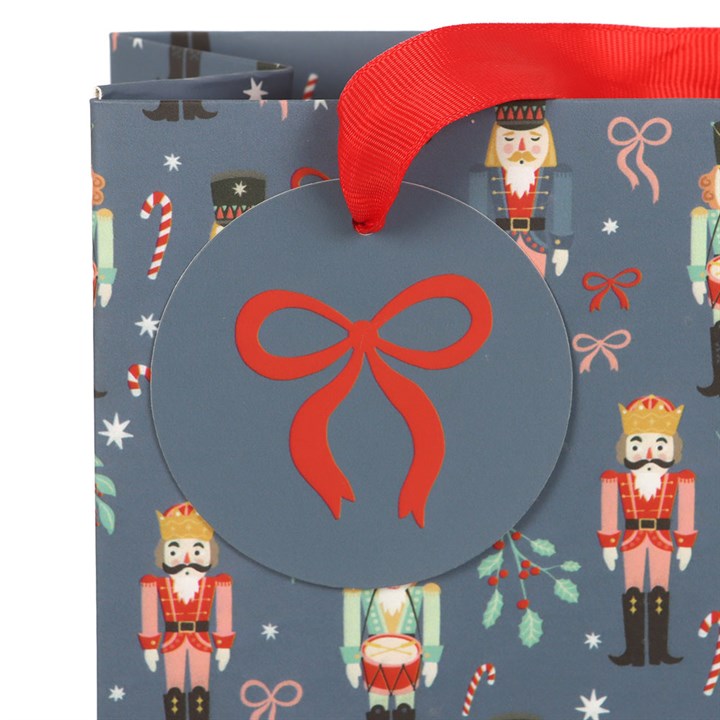 23cm Blue Nutcracker Print Gift Bag Sold by Funny Store