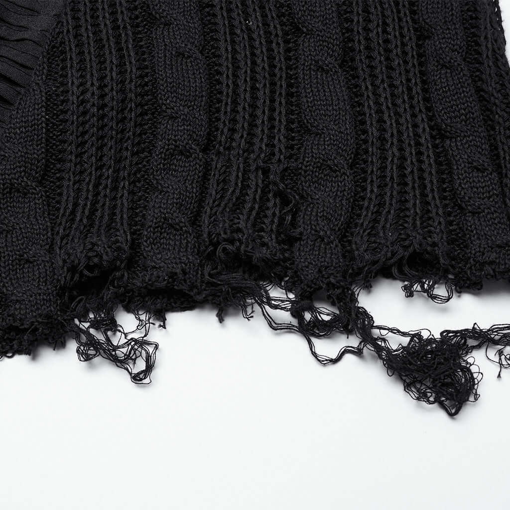 Punk Rave Anastasia Gothalyptic Knitted Fishtail Skirt with Lace Up Features