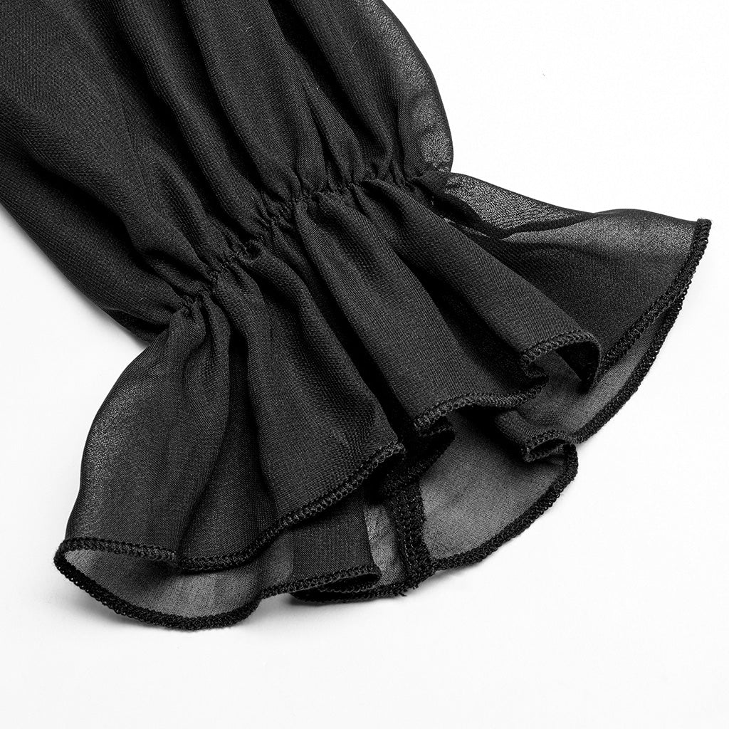 Punk Rave Angelina Chiffon Long Sleeve Handkerchief Dress