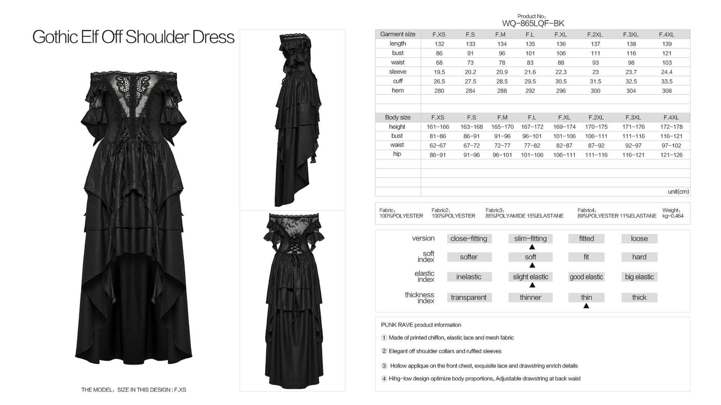 Punk Rave Jezebel Elf Off Shoulder Dress