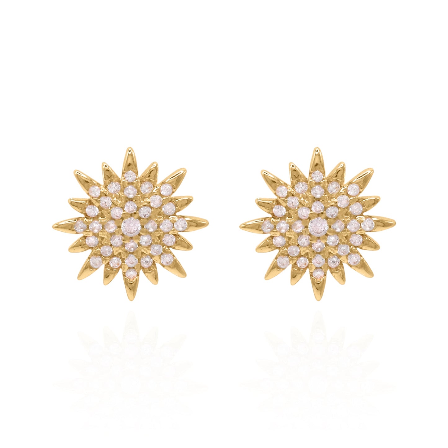Rhea Starburst Stud Earrings | 18K Gold Plated