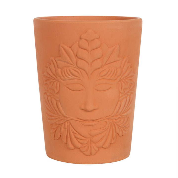 16cm Green Goddess Terracotta Plant Pot Sold by Funny Store