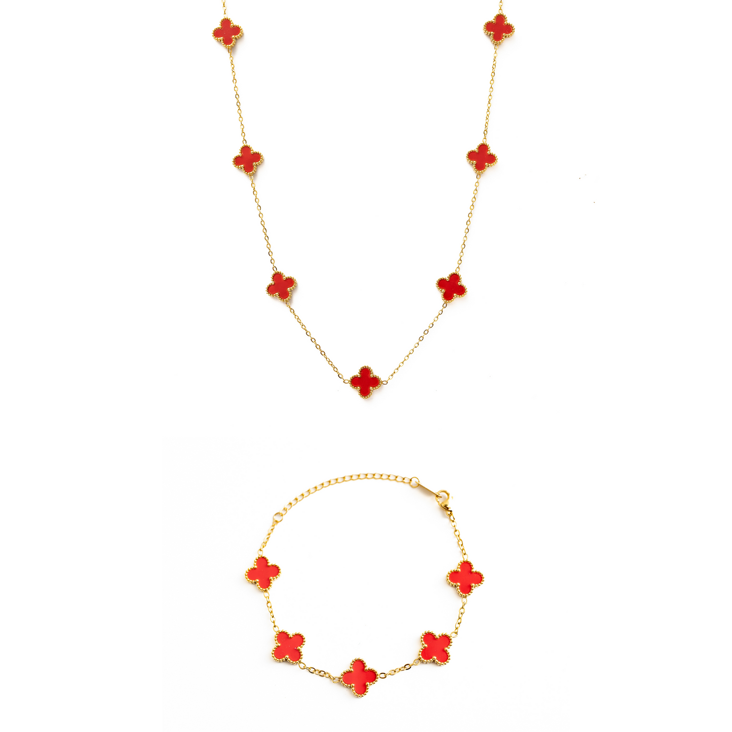 Clover Set (Gold/Red)