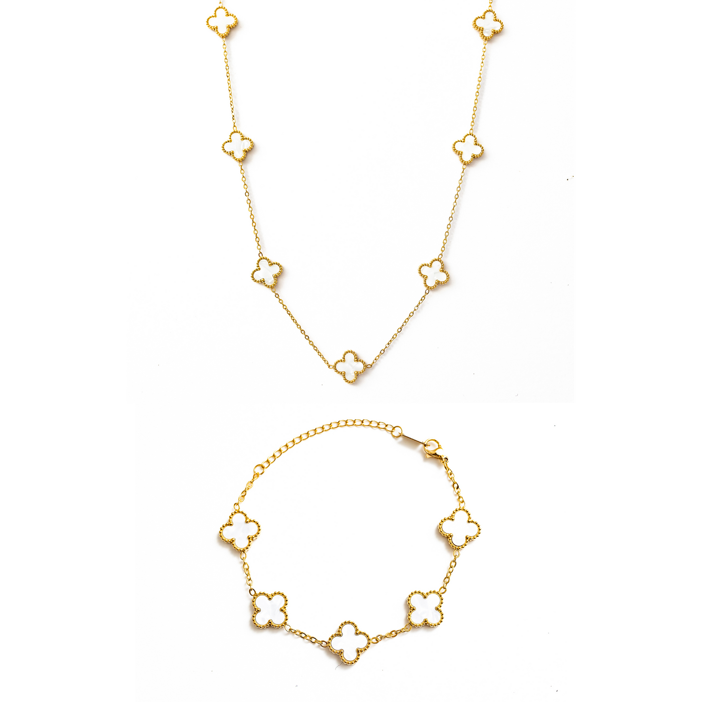Clover Set (Gold/White)