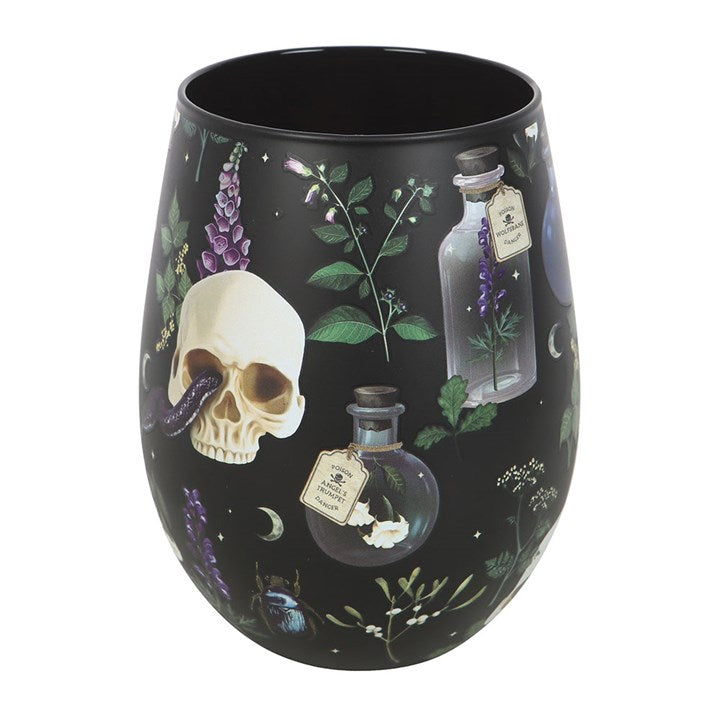 Venom & Vines Print Stemless Glass Sold by Funny Store