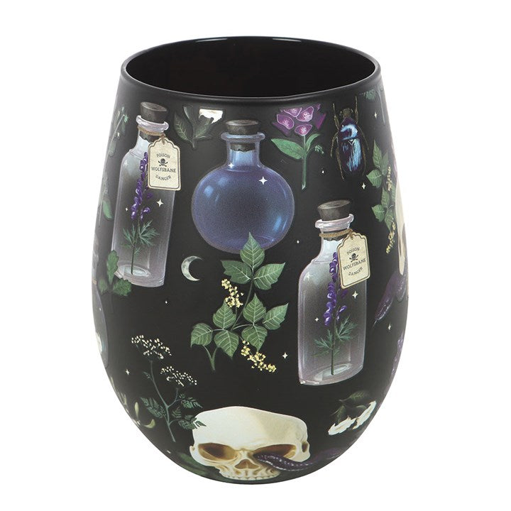Venom & Vines Print Stemless Glass Sold by Funny Store